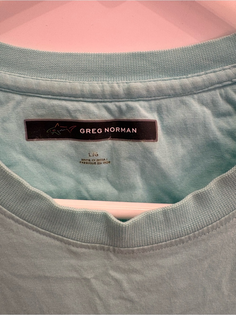 Greg Norman Collection Aqua Short-Sleeve Pocket Tee - Picture 3 of 4